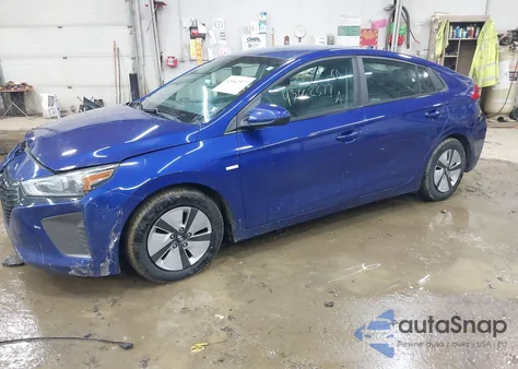 2019 Hyundai Ioniq Hybrid Blue z USA, uszkodzony, nr VIN KMHC65LC1KU128365